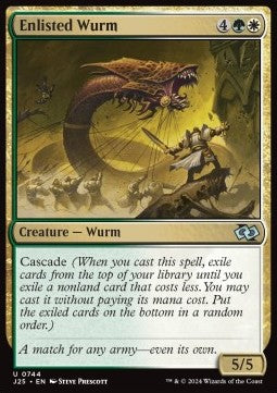 Enlisted Wurm⁣ - Foundations Jumpstart⁣ (Uncommon)⁣ [744]
