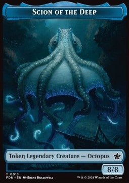 Scion of the Deep Token (U 8/8) // Koma's Coil Token (U 3/3)⁣ - Magic: The Gathering Foundations: Tokens⁣ (Token)⁣ [T 13/11]