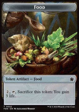 Treasure Token // Food Token⁣ - Magic: The Gathering Foundations: Tokens⁣ (Token)⁣ [T 23/22]