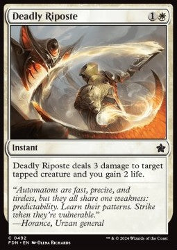 Deadly Riposte⁣ - Magic: The Gathering Foundations: Beginner Box⁣ (Common)⁣ [492]