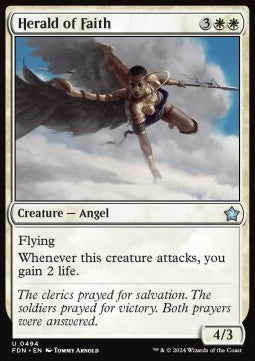 Herald of Faith⁣ - Magic: The Gathering Foundations: Beginner Box⁣ (Uncommon)⁣ [494]