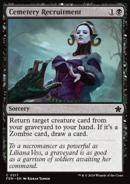 Cemetery Recruitment⁣ - Magic: The Gathering Foundations: Beginner Box⁣ (Common)⁣ [517]