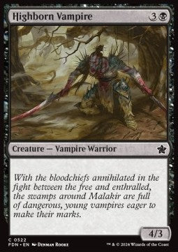 Highborn Vampire⁣ - Magic: The Gathering Foundations: Beginner Box⁣ (Common)⁣ [522]