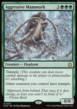 Aggressive Mammoth⁣ - Magic: The Gathering Foundations: Beginner Box⁣ (Rare)⁣ [551]