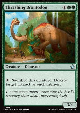 Thrashing Brontodon⁣ - Magic: The Gathering Foundations: Beginner Box⁣ (Uncommon)⁣ [560]