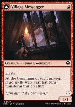 Village Messenger / Moonrise Intruder⁣ - Innistrad Remastered⁣ (Common)⁣ [179]