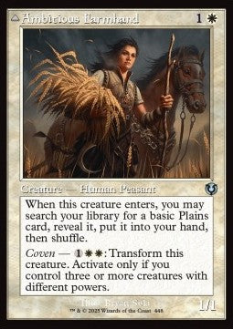 Ambitious Farmhand // Seasoned Cathar⁣ - Innistrad Remastered: Extras⁣ (Uncommon)⁣ [448]
