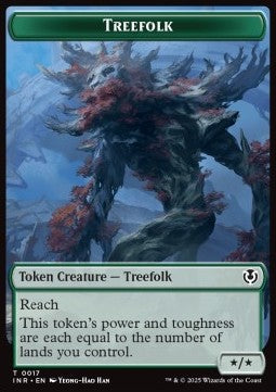 Treefolk Token (G */* Reach) // Wrenn and Seven Emblem⁣ - Innistrad Remastered: Tokens⁣ (Token)⁣ [T 17/27]