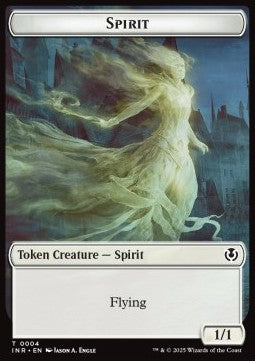 Spirit Token (W 1/1) // Human Token (W 1/1)⁣ - Innistrad Remastered: Tokens⁣ (Token)⁣ [T 4/2]