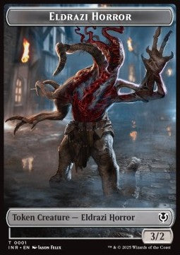 Eldrazi Horror Token (C 3/2) // Human Soldier Token (W 1/1)⁣ - Innistrad Remastered: Tokens⁣ (Token)⁣ [T 1/3]