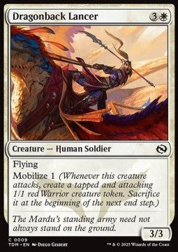 Dragonback Lancer⁣ - Tarkir: Dragonstorm⁣ (Common)⁣ [9]
