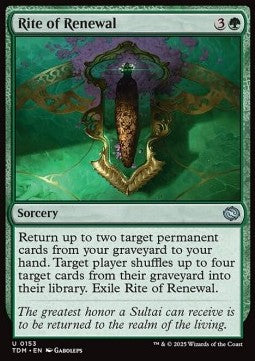 Rite of Renewal⁣ - Tarkir: Dragonstorm⁣ (Uncommon)⁣ [153]