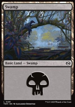 Swamp (V.2)⁣ - Tarkir: Dragonstorm⁣ (Land)⁣ [281]