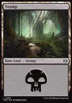 Swamp (V.3)⁣ - Tarkir: Dragonstorm⁣ (Land)⁣ [282]