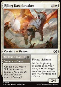 Riling Dawnbreaker // Signaling Roar⁣ - Tarkir: Dragonstorm⁣ (Common)⁣ [21]