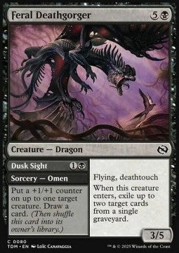 Feral Deathgorger // Dusk Sight⁣ - Tarkir: Dragonstorm⁣ (Common)⁣ [80]
