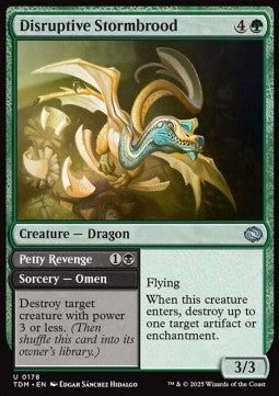 Disruptive Stormbrood // Petty Revenge⁣ - Tarkir: Dragonstorm⁣ (Uncommon)⁣ [178]