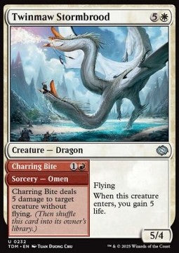 Twinmaw Stormbrood // Charring Bite⁣ - Tarkir: Dragonstorm⁣ (Uncommon)⁣ [232]
