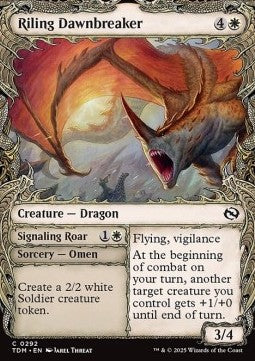 Riling Dawnbreaker // Signaling Roar⁣ - Tarkir: Dragonstorm: Extras⁣ (Common)⁣ [292]