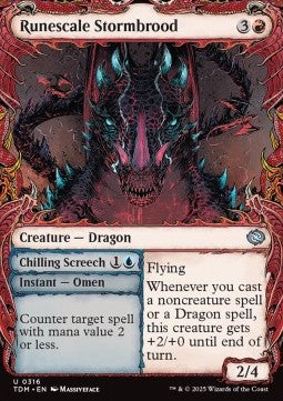 Runescale Stormbrood // Chilling Screech⁣ - Tarkir: Dragonstorm: Extras⁣ (Uncommon)⁣ [316]