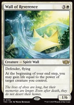 Wall of Reverence - Commander: Tarkir: Dragonstorm (Rare) [TDC-139]