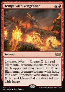 Tempt with Vengeance - Commander: Tarkir: Dragonstorm (Rare) [TDC-239]