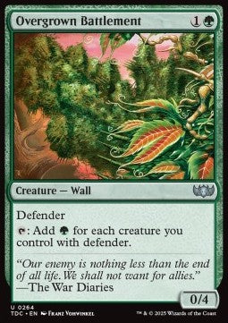 Overgrown Battlement - Commander: Tarkir: Dragonstorm (Uncommon) [TDC-264]