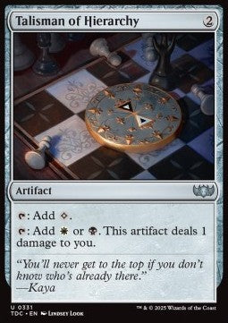 Talisman of Hierarchy - Commander: Tarkir: Dragonstorm (Uncommon) [TDC-331]