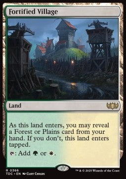 Fortified Village - Commander: Tarkir: Dragonstorm (Rare) [TDC-366]