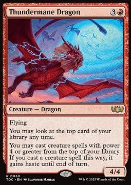 Thundermane Dragon - Commander: Tarkir: Dragonstorm (Rare) [TDC-38]
