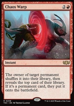 Chaos Warp - Commander: Tarkir: Dragonstorm (Rare) [TDC-208]