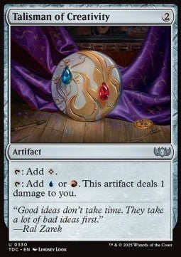 Talisman of Creativity - Commander: Tarkir: Dragonstorm (Uncommon) [TDC-330]