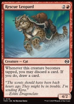 Rescue Leopard⁣ - Tarkir: Dragonstorm⁣ (Common)⁣ [116]