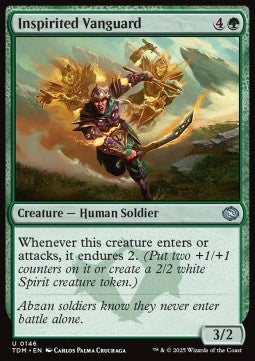 Inspirited Vanguard⁣ - Tarkir: Dragonstorm⁣ (Uncommon)⁣ [146]
