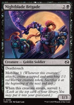 Nightblade Brigade⁣ - Tarkir: Dragonstorm⁣ (Common)⁣ [85]