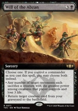 Will of the Abzan⁣ - Commander: Tarkir: Dragonstorm: Extras⁣ (Rare)⁣ [71]
