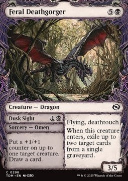 Feral Deathgorger // Dusk Sight⁣ - Tarkir: Dragonstorm: Extras⁣ (Common)⁣ [298]