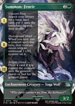 Summon: Fenrir⁣ - Magic: The Gathering - FINAL FANTASY: Extras⁣ (Rare)⁣ [372]