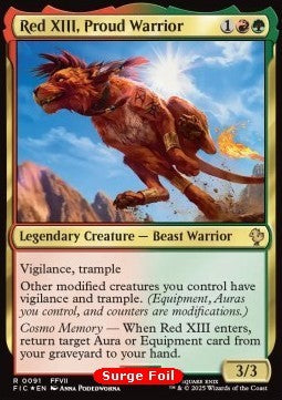 Red XIII, Proud Warrior⁣ - Commander: Magic: The Gathering - FINAL FANTASY: Collector's Edition⁣ (Rare)⁣ [91]