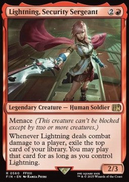 Lightning, Security Sergeant (V.2) - Magic: The Gathering - FINAL FANTASY: Extras (Rare) [XFIN-560]
