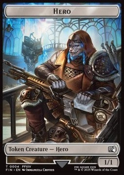Hero Token (W 1/1) // Wizard Token (B 0/1) (V.7) - FINAL FANTASY: Tokens (Token) [TFIN-T 4/15]