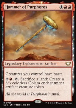 Hammer of Purphoros⁣ - Commander: Edge of Eternities⁣ (Rare)⁣ [88]