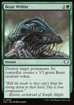 Beast Within⁣ - Commander: Edge of Eternities⁣ (Uncommon)⁣ [93]