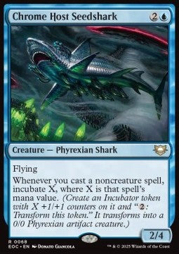 Chrome Host Seedshark⁣ - Commander: Edge of Eternities⁣ (Rare)⁣ [68]