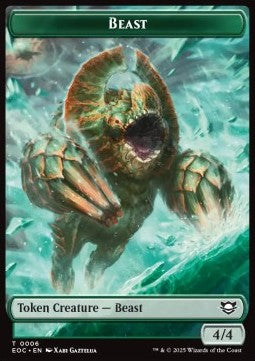 Beast Token (G 4/4) // Elemental Token (RG 5/5) - Edge of Eternities: Tokens (Token) [TEOE-CT 6/8]