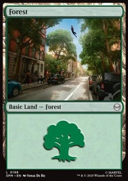 Forest (V.2) - Magic: The Gathering | Marvel's Spider-Man (Land) [SPM-198]