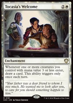 Tocasia's Welcome - Commander: Secrets of Strixhaven (Rare) [SOC-181]