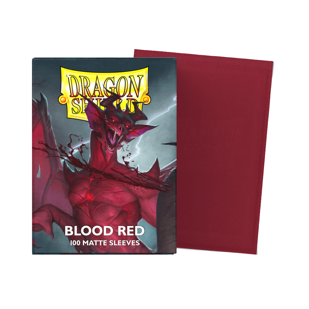 Dragon Shield - Standard Sleeves Matte (100 Sleeves) - Blood Red