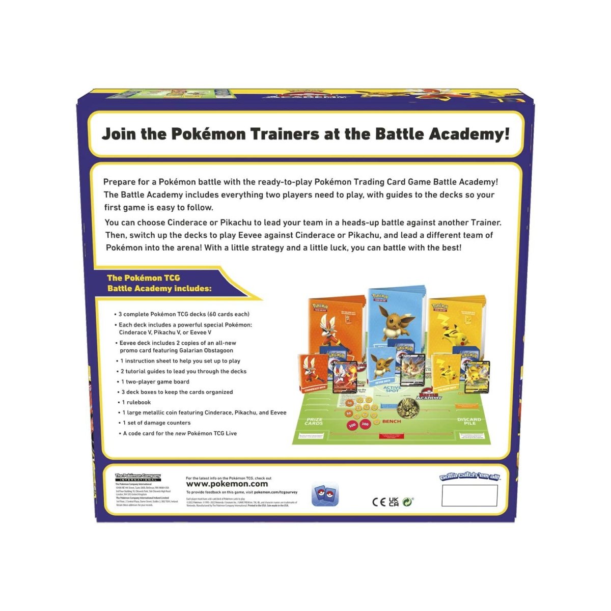 Pokémon Trading Card Game Battle Academy (Cinderace V, Pikachu V & Eev – Oryx TCG