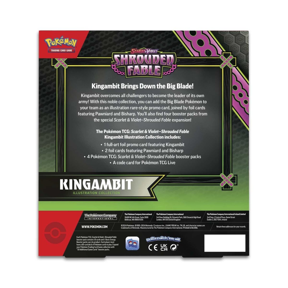 Pokémon TCG Scarlet & Violet-Shrouded Fable Kingambit Illustration Collection
